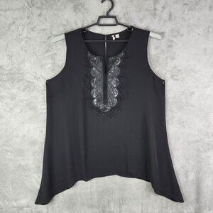 Womens Black Est 1946 Cato Blouse Tank Top Shirt Formal Sleeveless Size 18/20W